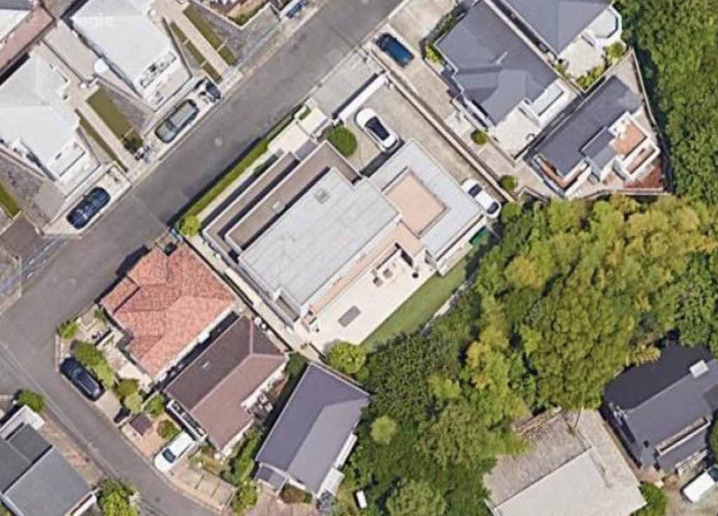Mattと桑田真澄の自宅の航空写真